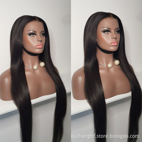 Sri lanka Human Hair Wig Vendors Brazilian Peruvian Hair HD Lace Frontal Wigs Custom Logo Cheap Brazilian Cambodian Hair